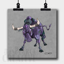 Bull Robot Fine Art Print Created - Dan Pearce Sticker Shop
