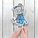 (PRE-ORDER) Hoodie and Wine Robot - Premium Sticker - Dan Pearce Sticker Shop