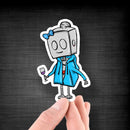 (PRE-ORDER) Hoodie and Wine Robot - Premium Sticker - Dan Pearce Sticker Shop