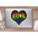 (PRE-ORDER) LOVE! Sticker (Rainbow Wall & Laptop Sizes) - Dan Pearce Sticker Shop