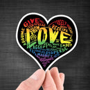 (PRE-ORDER) LOVE! Sticker (Rainbow Wall & Laptop Sizes) - Dan Pearce Sticker Shop