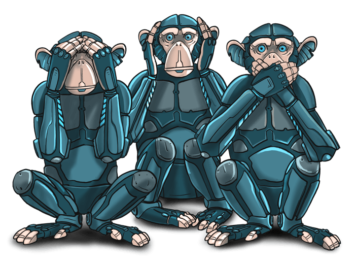 See No Evil, Hear No Evil, Speak No Evil Monkeys - Stickers Set to Music - Dan Pearce Sticker Shop