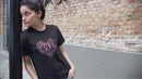 Womens Official LOVE Black T-Shirt (Pink Version)
