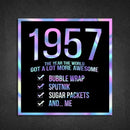 1957! Hologram Birth Year Sticker - Dan Pearce Sticker Shop