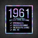 1961! Hologram Birth Year Sticker - Dan Pearce Sticker Shop