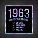1963! Hologram Birth Year Sticker - Dan Pearce Sticker Shop