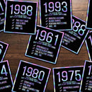1964! Hologram Birth Year Sticker - Dan Pearce Sticker Shop