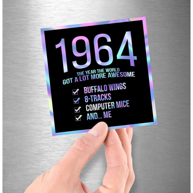 1964! Hologram Birth Year Sticker - Dan Pearce Sticker Shop