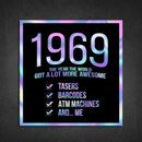 1969! Hologram Birth Year Sticker - Dan Pearce Sticker Shop