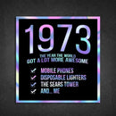 1973! Hologram Birth Year Sticker - Dan Pearce Sticker Shop