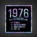 1976! Hologram Birth Year Sticker - Dan Pearce Sticker Shop