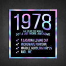 1978! Hologram Birth Year Sticker - Dan Pearce Sticker Shop