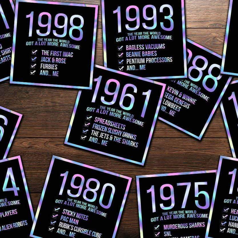 1979! Hologram Birth Year Sticker - Dan Pearce Sticker Shop