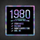 1980! Hologram Birth Year Sticker - Dan Pearce Sticker Shop