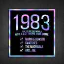 1983! Hologram Birth Year Sticker - Dan Pearce Sticker Shop