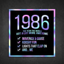 1986! Hologram Birth Year Sticker - Dan Pearce Sticker Shop