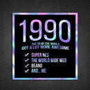 1990! Hologram Birth Year Sticker - Dan Pearce Sticker Shop