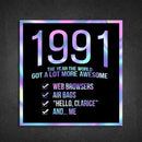 1991! Hologram Birth Year Sticker - Dan Pearce Sticker Shop