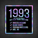 1993! Hologram Birth Year Sticker - Dan Pearce Sticker Shop