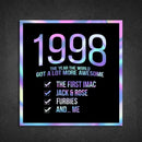 1998! Hologram Birth Year Sticker - Dan Pearce Sticker Shop
