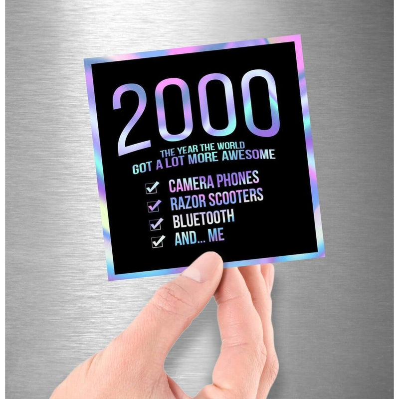 2000! Hologram Birth Year Sticker - Dan Pearce Sticker Shop