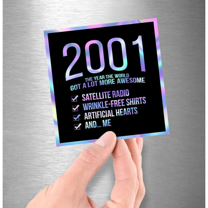 2001! Hologram Birth Year Sticker - Dan Pearce Sticker Shop