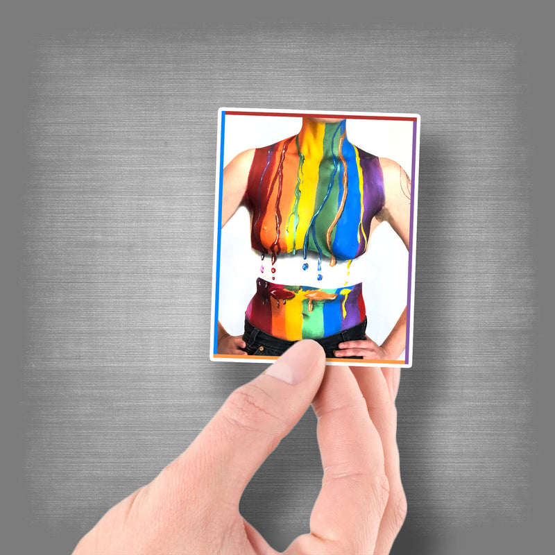 Body Painting PRIDE LGBT Premium Sticker