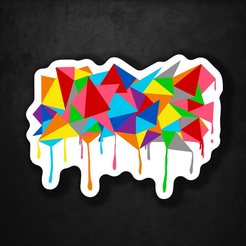 Abstract Triangle Art - Premium Sticker - Dan Pearce Sticker Shop