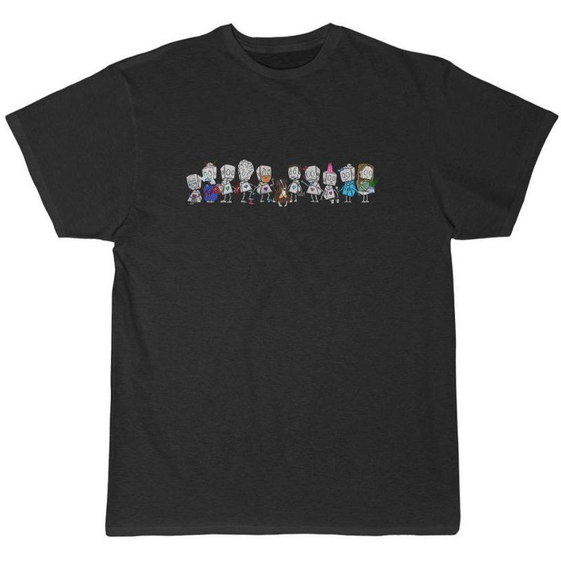 All the Adorable Robots Premium Black T-Shirt - Dan Pearce Sticker Shop
