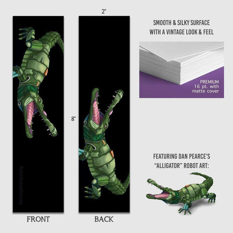 Alligator Robot - Premium Bookmark - Dan Pearce Sticker Shop