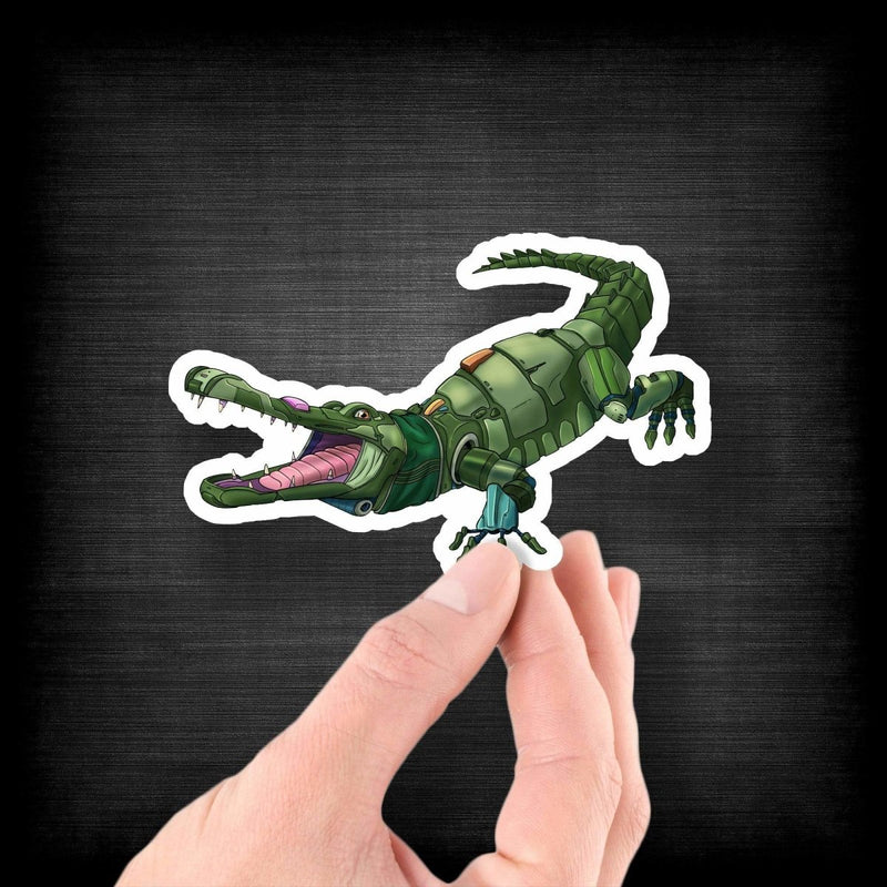 Alligator Robot - Vinyl Sticker - Dan Pearce Sticker Shop