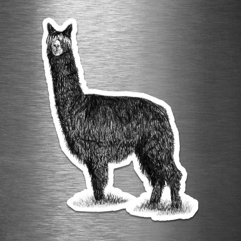 Alpaca (Drawing) - Vinyl Sticker - Dan Pearce Sticker Shop