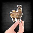 Alpaca Robot - Vinyl Sticker - Dan Pearce Sticker Shop
