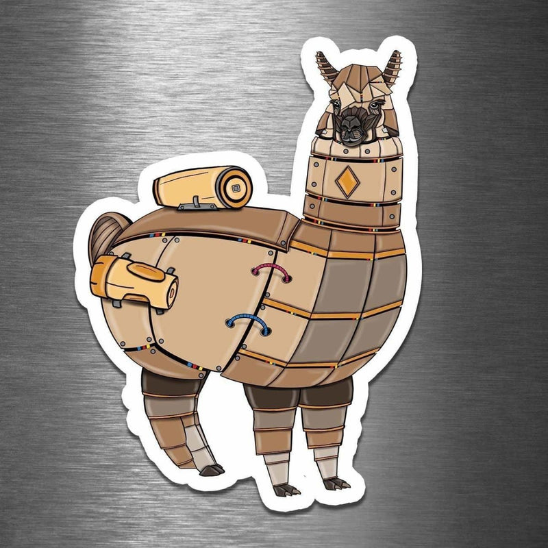 Alpaca Robot - Vinyl Sticker - Dan Pearce Sticker Shop