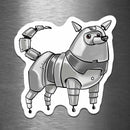 American Eskimo Dog Robot - Vinyl Sticker - Dan Pearce Sticker Shop