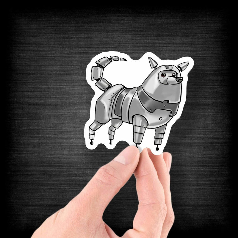 American Eskimo Dog Robot - Vinyl Sticker - Dan Pearce Sticker Shop