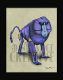 Baboon Robot Fine Art Print Created - Dan Pearce Sticker Shop