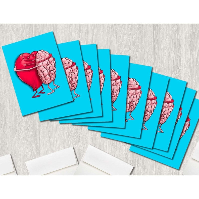 Balance Between the Heart & Mind Premium Greeting Card(s) - Dan Pearce Sticker Shop