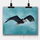 Bald Eagle Robot Fine Art Print Created - Dan Pearce Sticker Shop