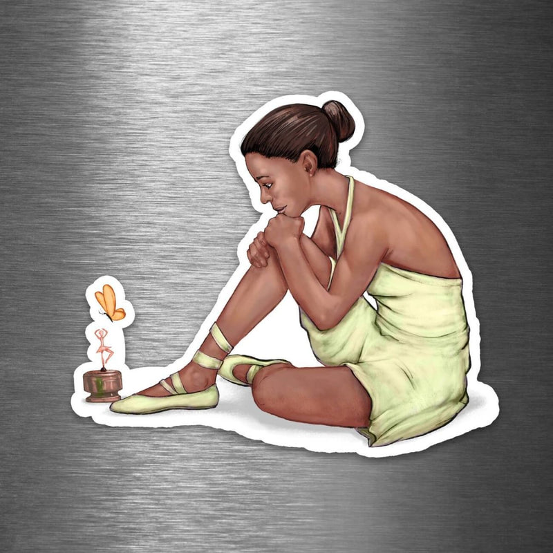 Ballerina "Nobody to Dance For" (Hopeful Hopelessness Series) - Vinyl Sticker - Dan Pearce Sticker Shop