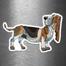 Basset Hound Robot - Vinyl Sticker - Dan Pearce Sticker Shop