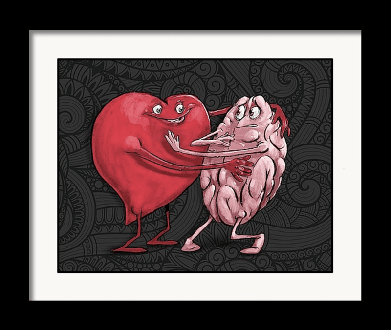 "Battle Between the Heart and Mind" Art Print - Dan Pearce Sticker Shop