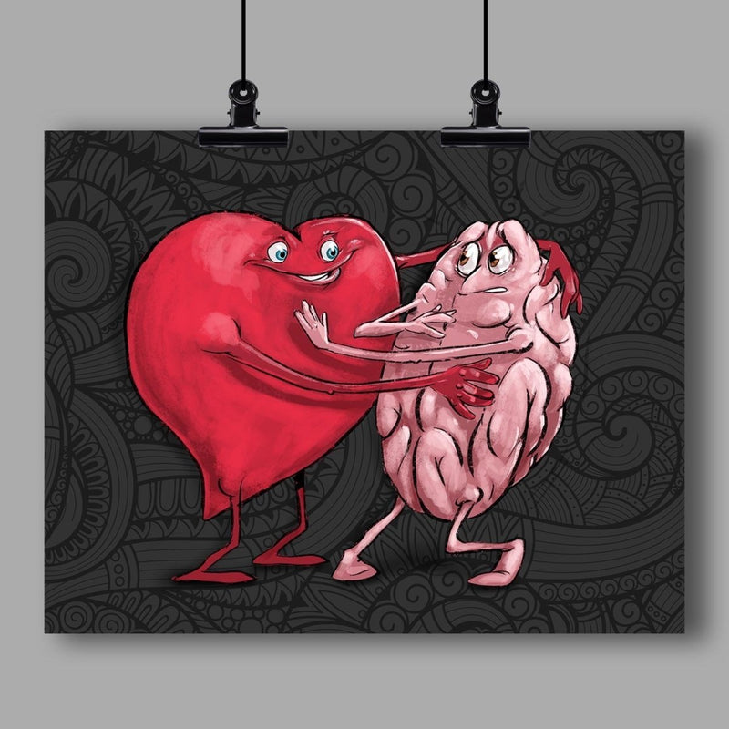"Battle Between the Heart and Mind" Art Print - Dan Pearce Sticker Shop