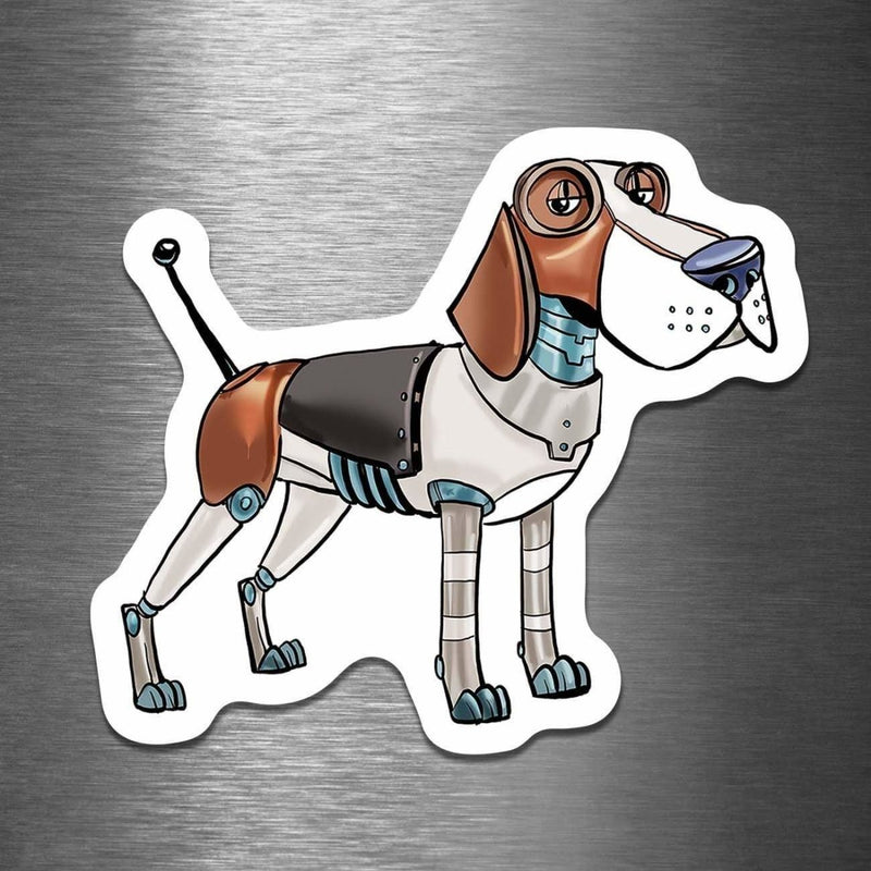 Beagle Dog Robot - Vinyl Sticker - Dan Pearce Sticker Shop