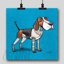 Beagle Robot Dog Fine Art Print Created - Dan Pearce Sticker Shop