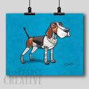 Beagle Robot Dog Fine Art Print Created - Dan Pearce Sticker Shop