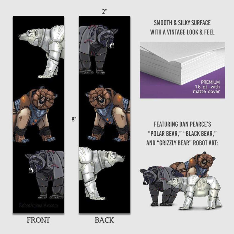 Bear Robots - Premium Bookmark - Dan Pearce Sticker Shop