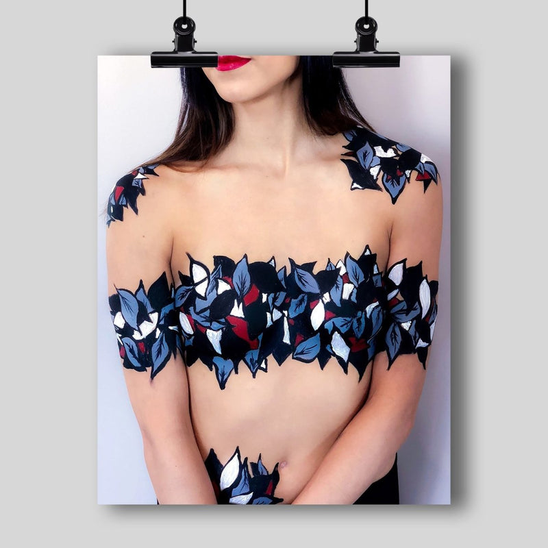 Beautiful Body Art Print (Abstract Leaves) - Dan Pearce Sticker Shop