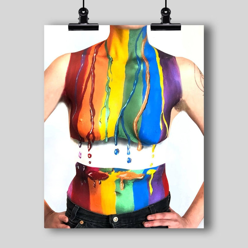 Beautiful Body Art Print (LGBT Pride Abstract) - Dan Pearce Sticker Shop
