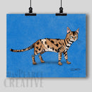 Bengal Cat Robot Cat Fine Art Print Created - Dan Pearce Sticker Shop